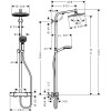 Душевая система Hansgrohe Crometta S 240 1jet Showerpipe 27267000