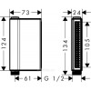 Душевая лейка Hansgrohe Axor One 45720670 черный матовый