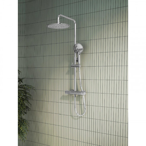 Душевая система с термостатом Vitra Aquaheat Bliss 240 2F A47205EXP хром