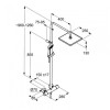 Душевая система Kludi Logo Dual Shower System 6809805-00 с термостатом хром