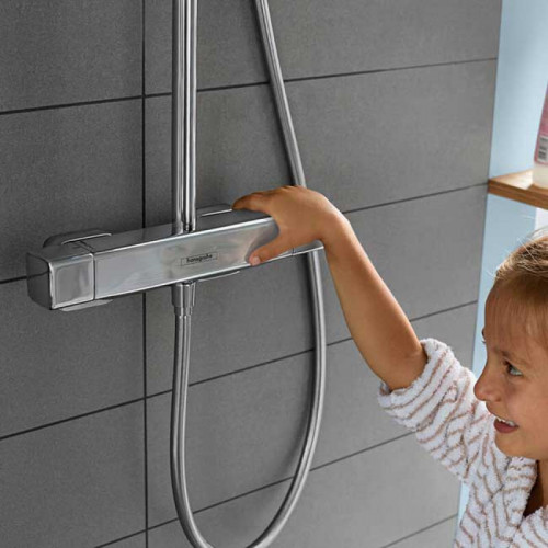 Душевая система Hansgrohe Croma E Showerpipe 280 1jet 27630000 c термостатом, хром