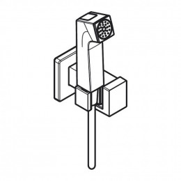 Гигиенический душ Hansgrohe Bidette E 1jet EcoSmart+ со смесителем 29233340 черный хром