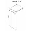 Душевая перегородка DTO MC 110 Chrome 110 см прозрачное/хром