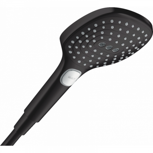 Ручной душ Hansgrohe Raindance Select E 120 3jet 26520670, 12 см, 3 режима лейки черный матовый