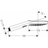 Ручной душ Hansgrohe Raindance Select E 120 3jet 26520670, 12 см, 3 режима лейки черный матовый
