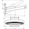 Верхний душ Hansgrohe Rainfinity 26234700, 360 x 360 мм, 3 режима струи, с держателем, белый