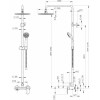 Душевая колонна со смесителем для душа Bravat Opal R F9125183CP-A2-RUS