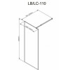 Душевая перегородка DTO LB 110 Black стекло с узором/черный