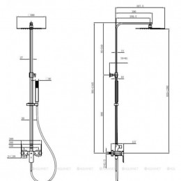 Душевая система Allen Brau Infinity 5.21012-31 черный матовый