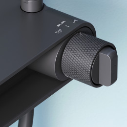 Душевая система Am.Pm X-Joy F0785A622 черный матовый