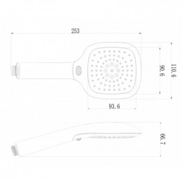 Лейка душевая Lemark LM1013Black