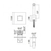 Гигиенический душ Paffoni Tweet Square KITDUP112CR хром