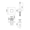 Гигиенический душ Paffoni Tweet Square KITDUP112NO черный матовый