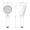 Душевая лейка Lemark LM0818CW хром/белый