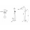 Душевая колонна с термостатическим смесителем для душа Bravat Waterfall F939114C-A5-RUS