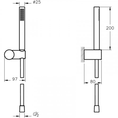 Душевой гарнитур Vitra Origin A45543 хром