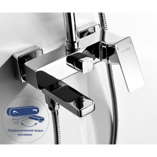 Душевой комплект WasserKRAFT A17701 со смесителем для ванны, 80/115 x 55,1 см