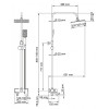 Душевой комплект WasserKRAFT A17701 со смесителем для ванны, 80/115 x 55,1 см
