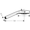 Ручной душ Hansgrohe Croma Select E 26814340 шлифованный черный хром