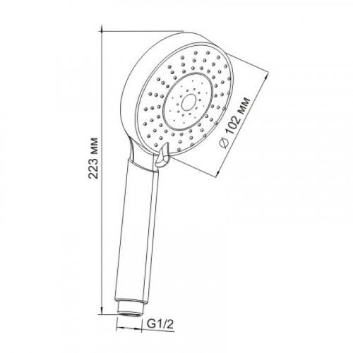 Душевая лейка WasserKRAFT A032, 5-функциональная, хром 9060971
