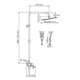 Душевая система WasserKRAFT A277.162.130.BM черный