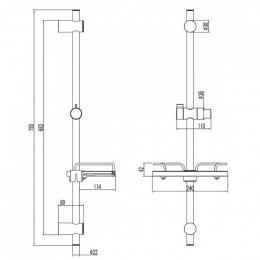 Душевая стойка Lemark Bronx LM3775BL черный матовый