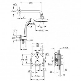 Душевой комплект Grohe Grohtherm 34735000