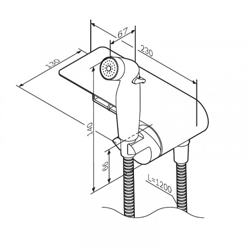 Гигиенический душ Am.Pm Func F0H8F922 черный матовый