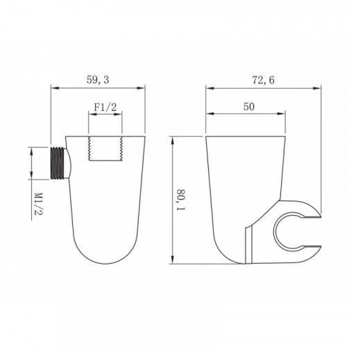 Подключение для душевого шланга Lemark LM8084С встраиваемое