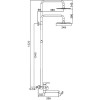Душевая система Frap H801 F24801-6 черный матовый