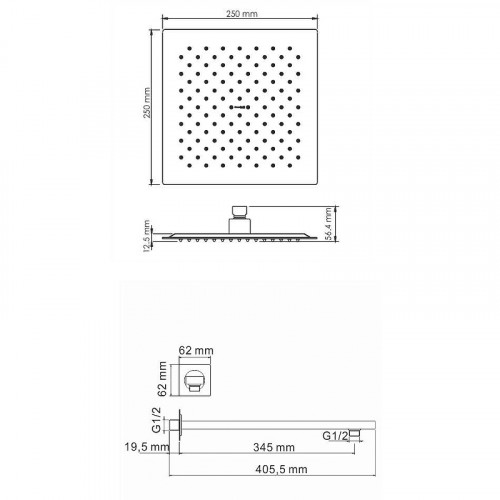 Комплект для ванны WasserKRAFT A175571 золото