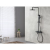 Душевая система Lemark Bronx LM3772BL с термостатом черный матовый