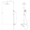 Душевая система Lemark Bronx LM3772BL с термостатом черный матовый
