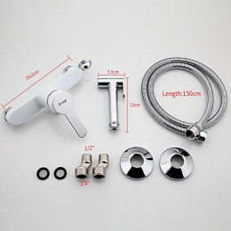 Гигиенический душ со смесителем Frap белый/хром F2041-8