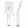 Душевая лейка WasserKRAFT A201, 3-функциональная, ABS-пластик 9062945