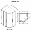 Душевой уголок DTO HC 90 Chrome 90х90 прозрачное/хром