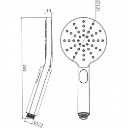 Душевая лейка Lemark LM8122BL черный