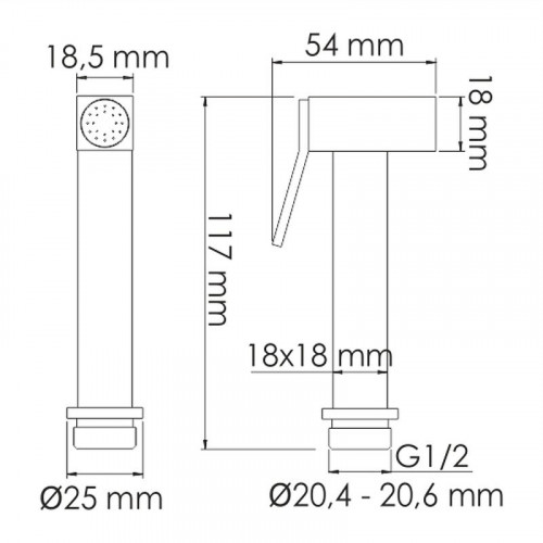 Комплект для биде WasserKRAFT А71097 золото