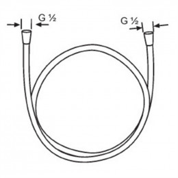 Душевой шланг Kludi Suparaflex 6106105-00, 1250 мм
