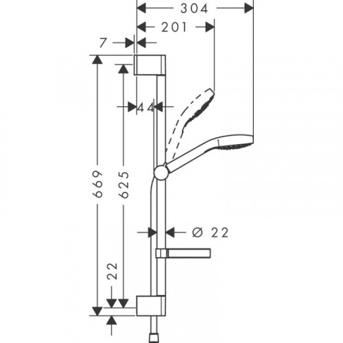 Душевой набор Hansgrohe Croma Select S Vario 26566400 с мыльницей