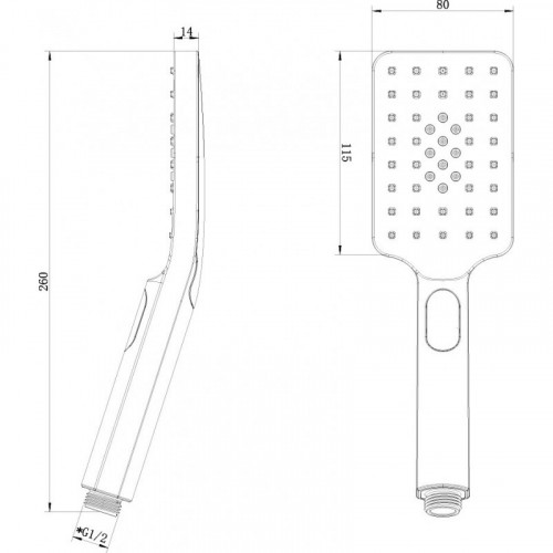 Душевая лейка Lemark LM8123GM графит