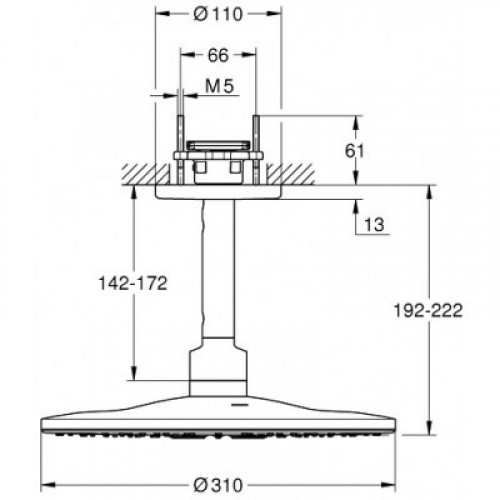 Верхний душ Grohe Rainshower 310 SmartActive 26477000