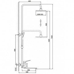 Душевая система Frap F2462 черный