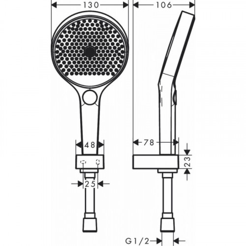 Душевой набор Hansgrohe Rainfinity 130 3jet Porter 26851700, белый матовый