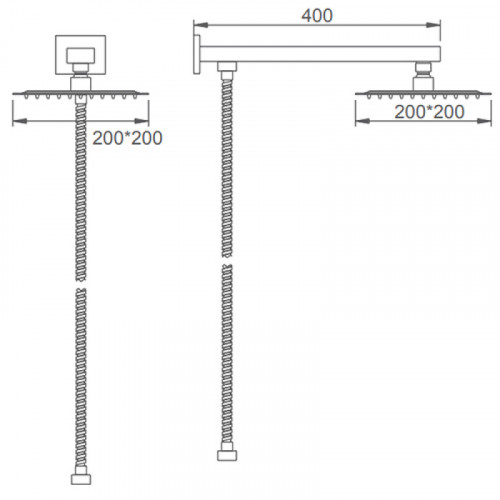 Тропический душ Ledeme L2417 хром