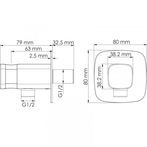 Комплект для биде WasserKraft A9551.328.243.232 белый