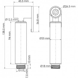 Комплект для биде WasserKraft A9551.328.243.232 белый