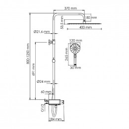 Душевая система WasserKRAFT A113.119.127.CH Thermo хром