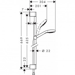 Душевой гарнитур Hansgrohe Croma Select S 26564400