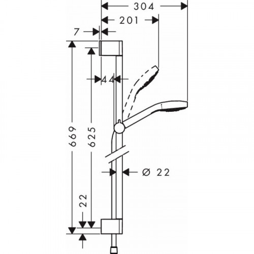 Душевой гарнитур Hansgrohe Croma Select S 26564400